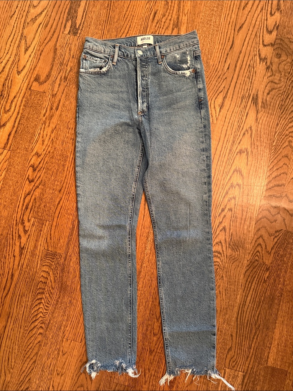 Agolde High Waisted Skinny Jean Button Fly